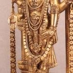 Brass Tirupati Balaji Statue with Hanging Mala | 17" Sacred Masterpiece | 8.5kg Temple Grade Art | Framed Divine Murti | Jaipurio